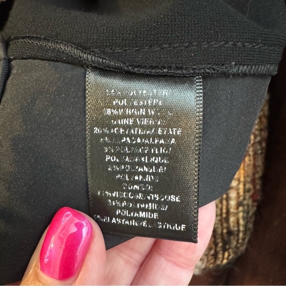 Lafayette 148 Black and Brown Wool Blend Skirt - Picture 5 of 6